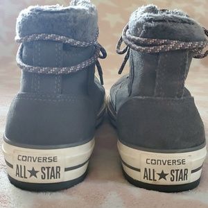 Converse suede & faux fur boots